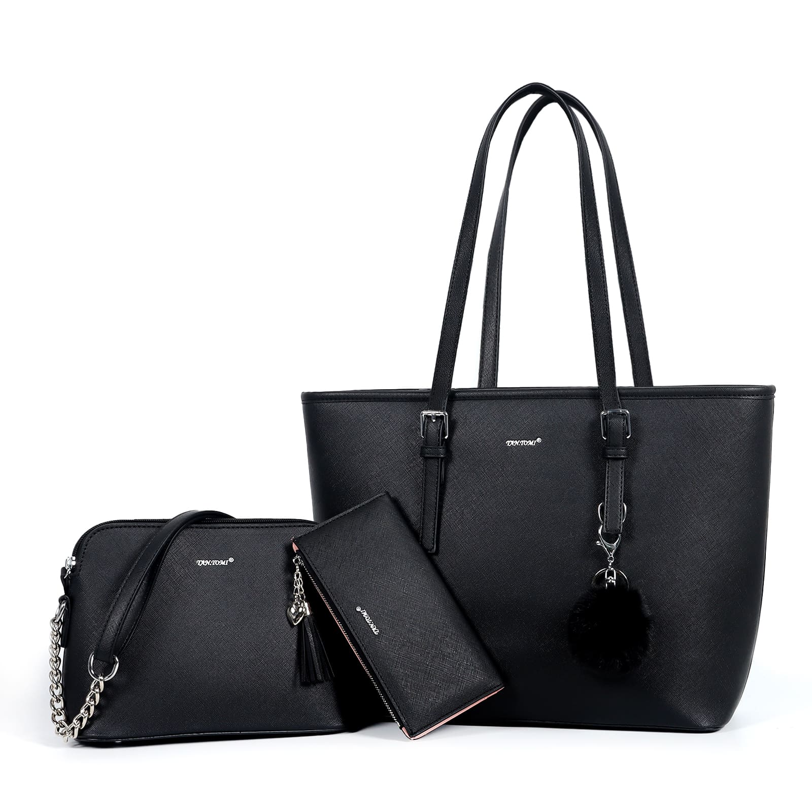 Ensemble Sac Cabas Femme 3 Pièces en Cuir Premium – Sac à Main Élégant avec Pochette
