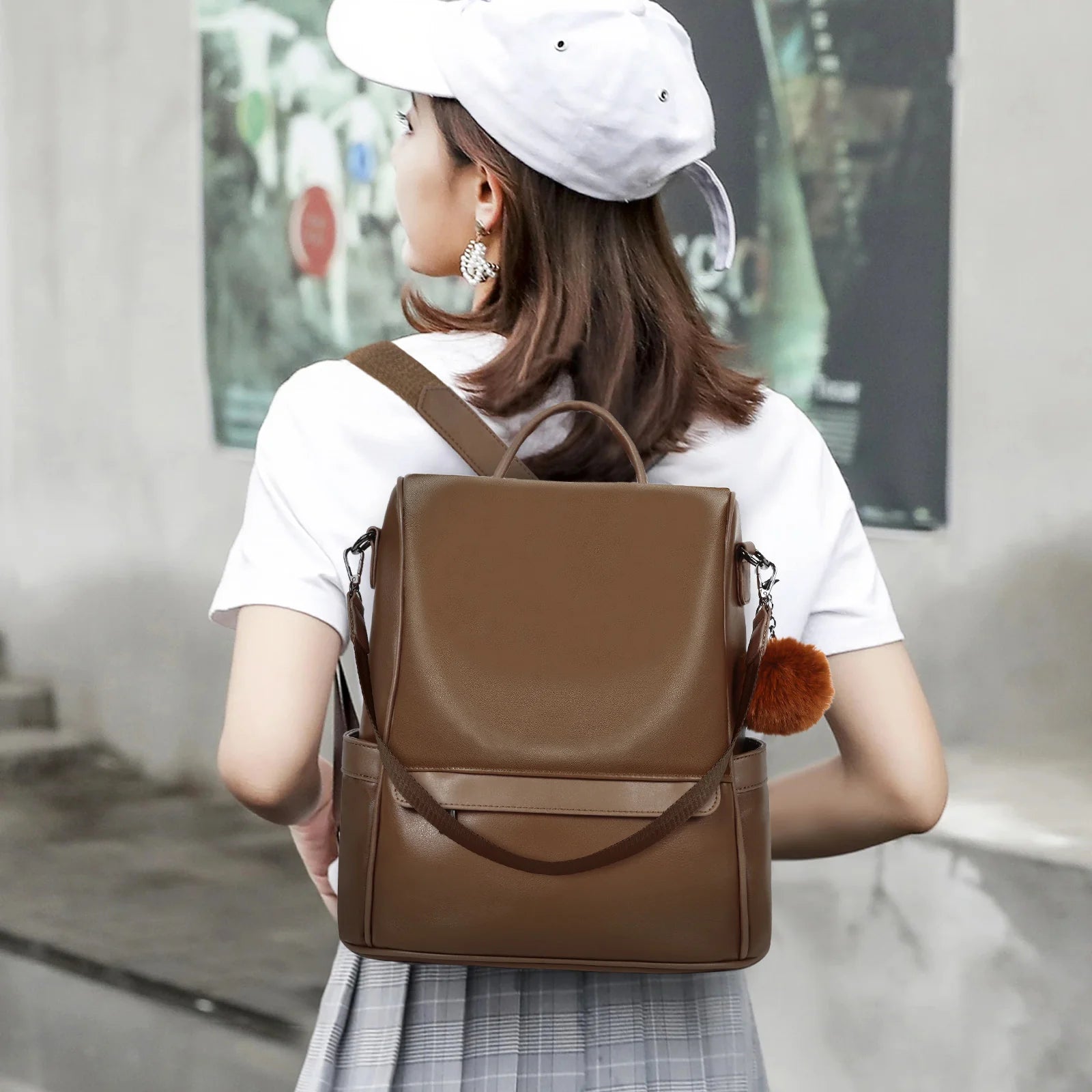 Sac à Dos Femme Convertible en Cuir Premium – Sac Élégant 2 en 1 pour le Quotidien