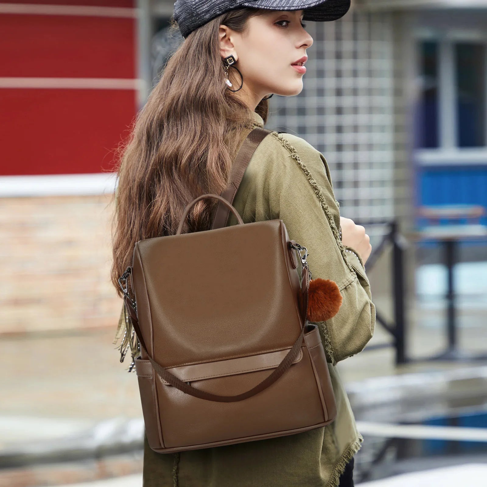 Sac à Dos Femme Convertible en Cuir Premium – Sac Élégant 2 en 1 pour le Quotidien