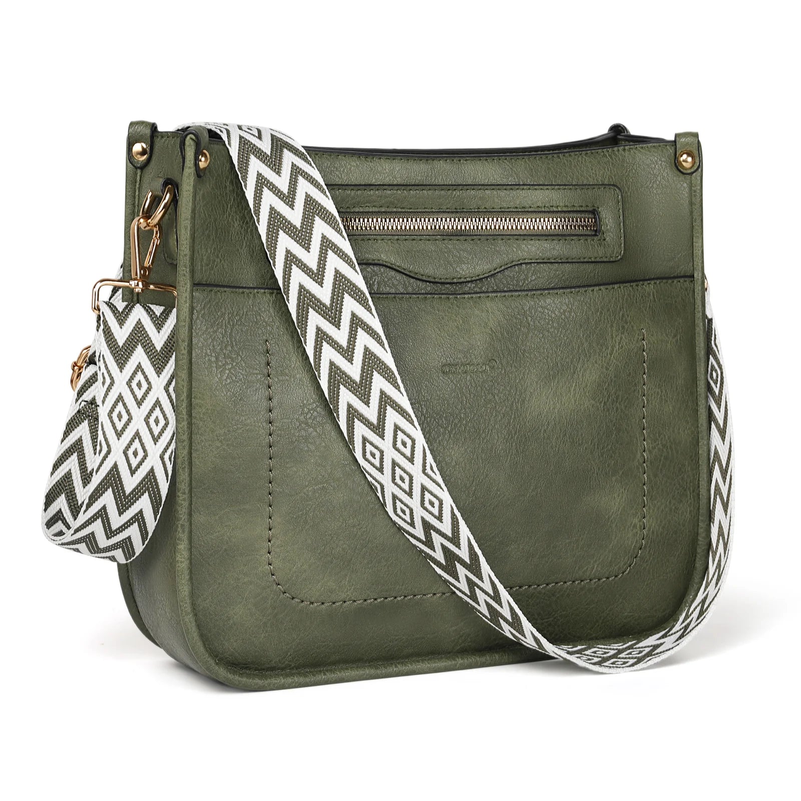 Sac Bandoulière Femme en Cuir Vintage avec Pochette Assortie – Élégance au Quotidien