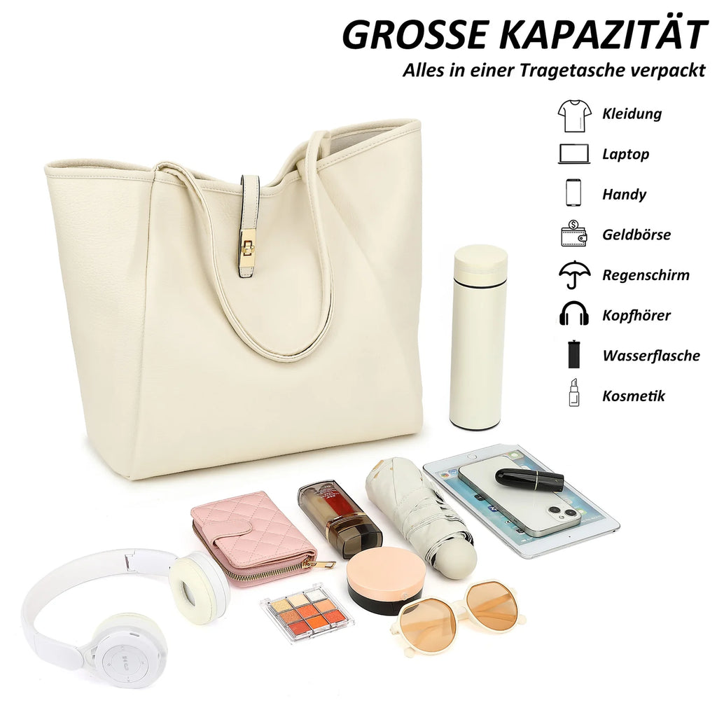 Sac Cabas Femme Minimaliste en Cuir Premium – Élégance et Grande Capacité