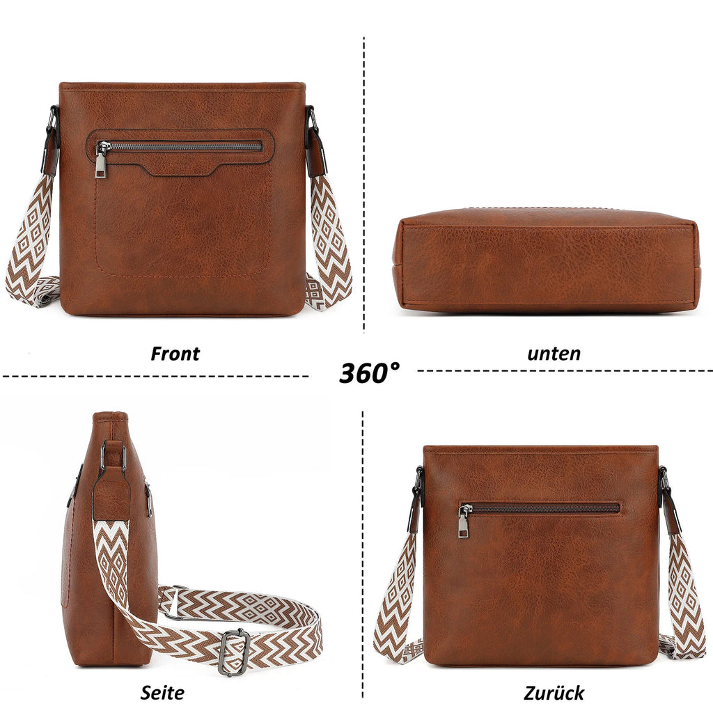 Sac Bandoulière Femme Vintage en Cuir Premium – Style Chic et Décontracté