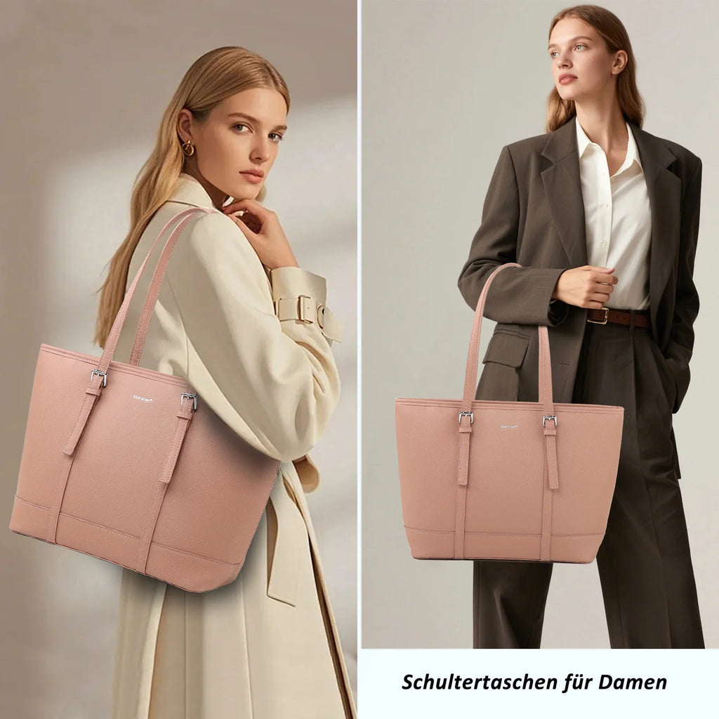 Sac Tote Élégant en Cuir Saffiano – Modèle Femme Chic et Spacieux